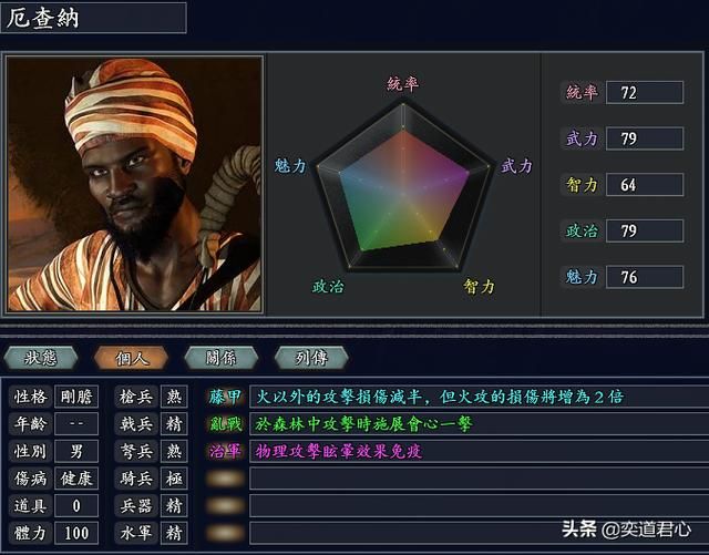 三国志11无尽的野望非洲将领都有谁(非洲核心六大将领一览)