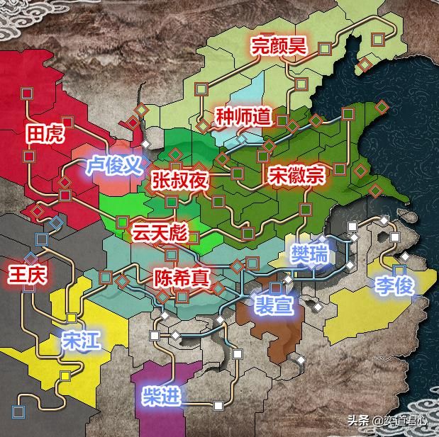 三国志11水浒起死回生剧本介绍（六大势力城池武将一览）