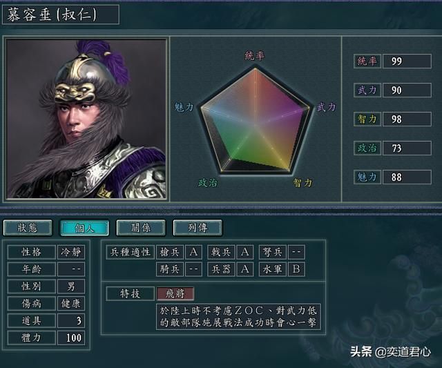 三国志11冉闵抗胡冉闵和慕容垂谁更厉害(冉闵和慕容垂属性对比)