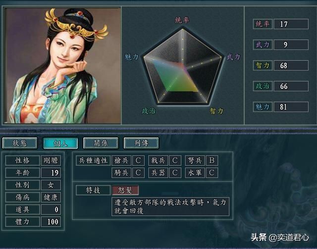 三国志11武将丁夫人实力如何（曹魏丁夫人属性特技详细介绍）