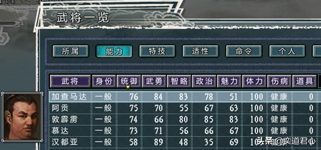 三国志11四海清一印尼介绍（印尼地域武将及军事情况介绍）