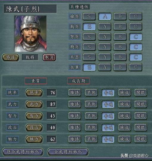 三国志11戟将特技武将谁最强（五位戟将将领强度排名一览）