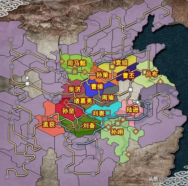 三国志11娇妻炫耀战剧本介绍(六大势力武将及地盘一览)