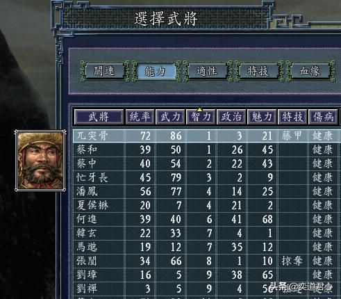 三国志11哪个特技能拯救智力个数的武将（九个特技拯救方案一览）