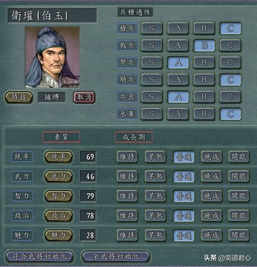 三国志11钟会手下能臣如何培养（钟会八将极限培养属性一览）