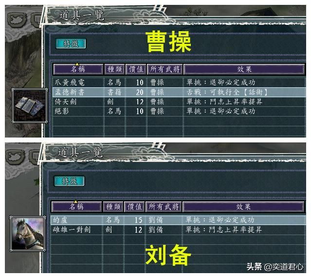 三国志11曹操和刘备谁更厉害（曹操和刘备属性详细对比）