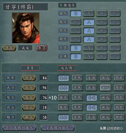 三国志11：盘点那些被游戏严重削弱智力的十个武将