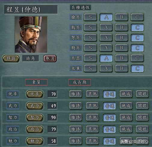 三国志11：盘点二十个需要重新设计特技的武将