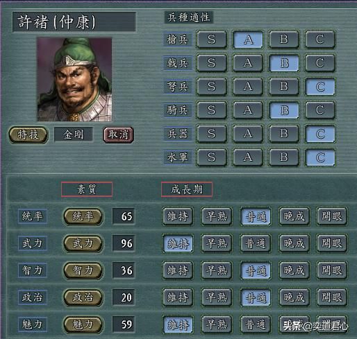 三国志11：盘点二十个需要重新设计特技的武将