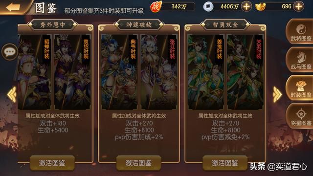 骁将三国_这些套装都能点亮什么战斗技能?