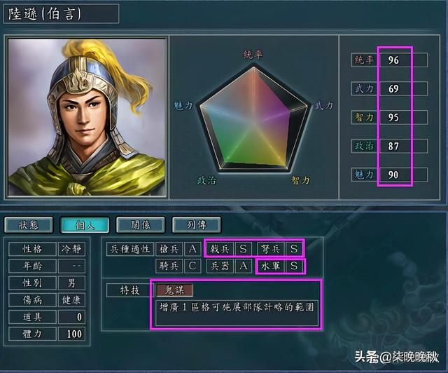 三国志系列1-14代,东吴的擎天柱陆逊有哪些变化?