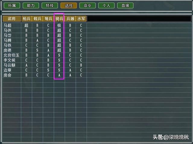 三国志11大浪淘沙_西凉马家顶尖骑兵系的天团阵容全介绍