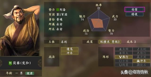 三国志14个性介绍,机智和妙算相加等于半个神机