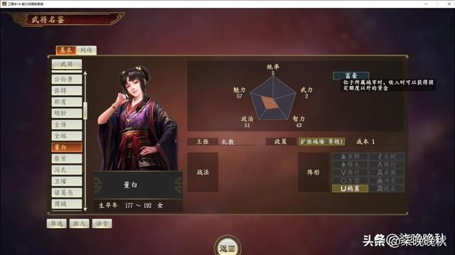 三国志14_这7个个性,唯有飞将和富豪名副其实