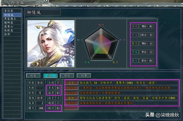 三国志11侠骨留香_李沉舟权力帮势力武将介绍