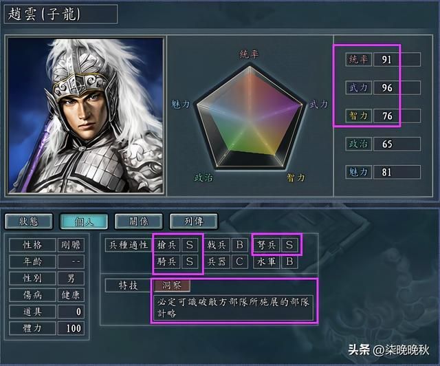 三国志系列1-14代,赵云的属性和特技经历了哪些变化?