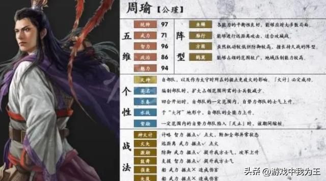 三国志:诸葛亮在技能上完爆周瑜,武力值上的碾压毫无意义