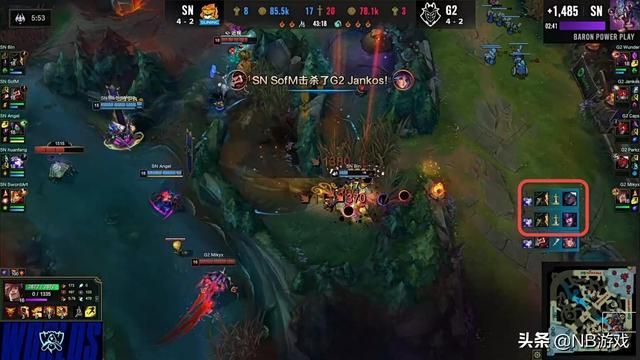 SN斩落G2,晋级英雄联盟S10八强,上单选手bin成名