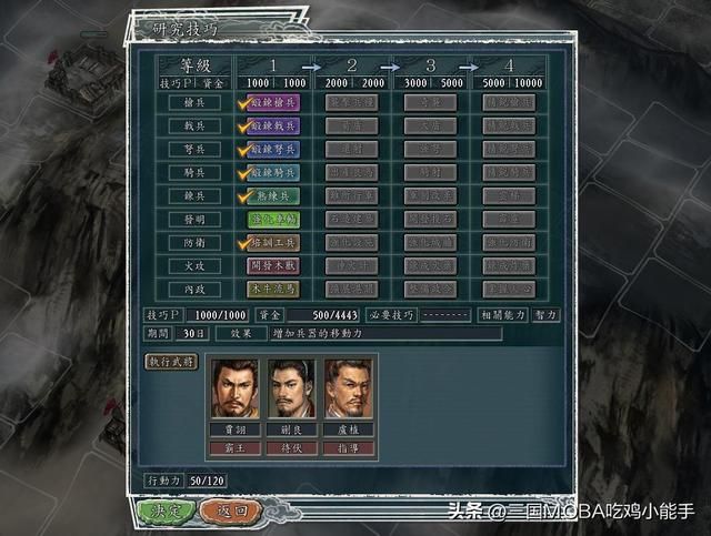 合作团队越大，三国志11游戏中的4个必备操作