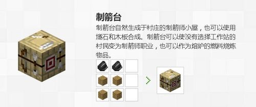 我的世界造箭台怎么用有什么用跟村民交易有什么关系
