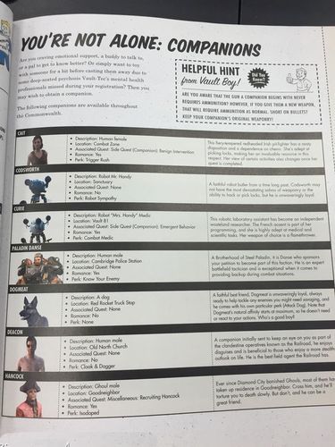 辐射4所有队友perk 他们的专属技能能让你在废土中更加安全吗