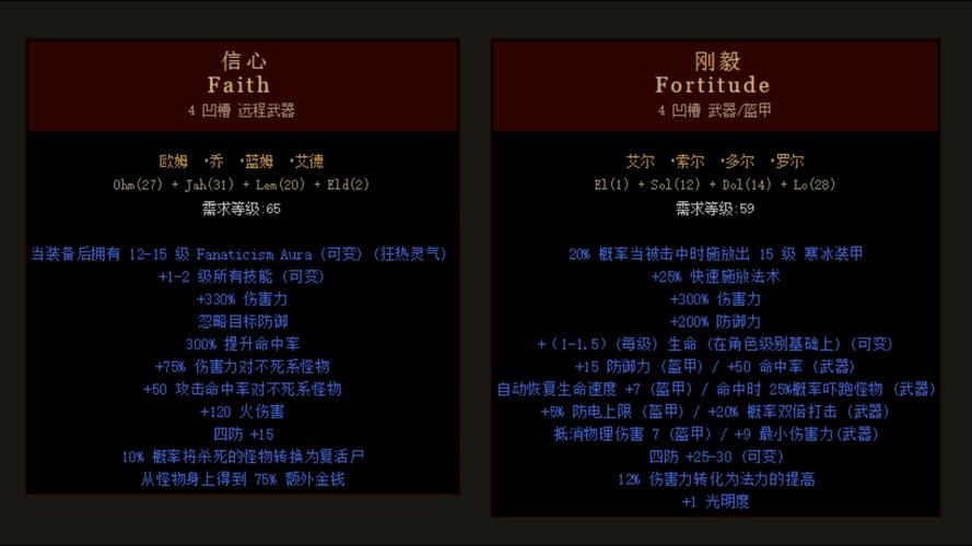 暗黑破坏神符文之语公式  不同版本有区别吗