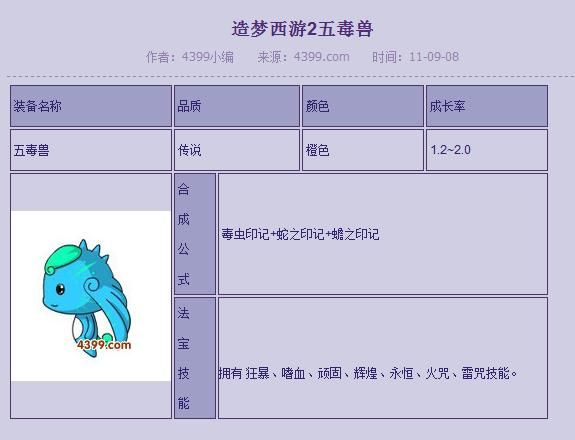 造梦2五毒兽怎么合成五毒丹能提升伤害吗