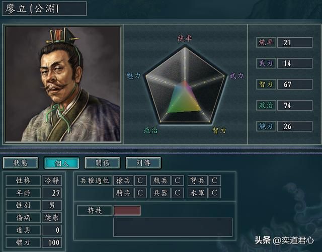 三国志11：这些人能力相当平庸，对于小势力的主公而言却是救世主