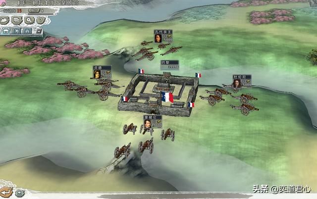 三国志11：完蛋，拿破仑被女王包围了！国际版的法兰西实在太幸福