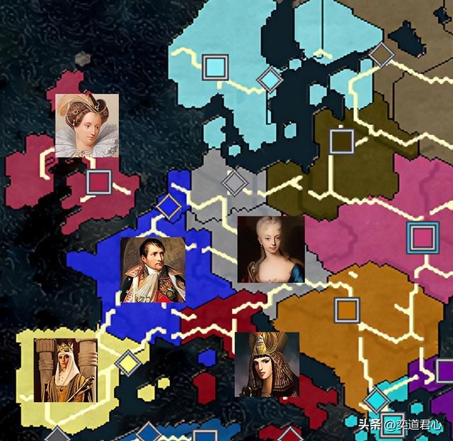 三国志11：完蛋，拿破仑被女王包围了！国际版的法兰西实在太幸福