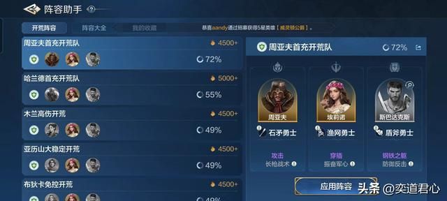 世界启元：流水的队友，铁打的斯巴达？零氪玩家还能找谁代替他？