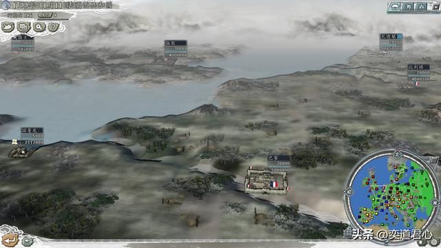 三国志11：法兰西在欧陆上开局控制的六座城市，基本盘无与伦比！