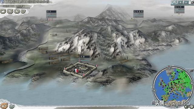 三国志11：法兰西在欧陆上开局控制的六座城市，基本盘无与伦比！