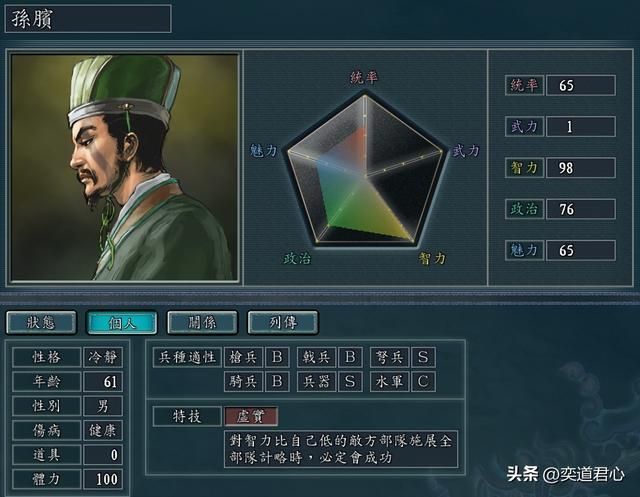 三国志11：双S兵种的古代武将只有十位，他们当中有人被特技坑惨