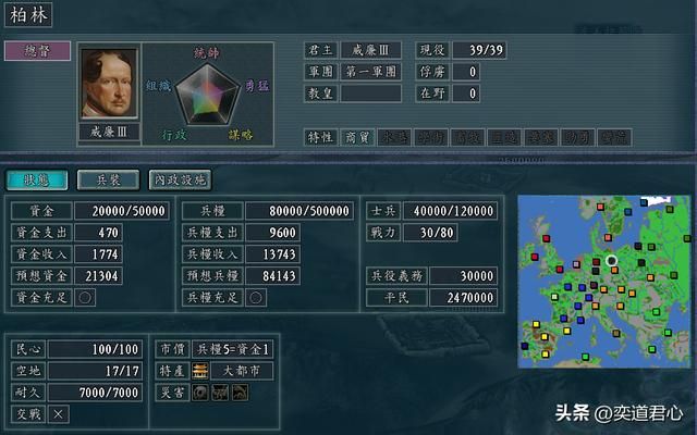 三国志11:中欧小强普鲁士,开局四面都是盟友,先对谁拔刀合适?