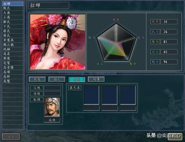 三国志11：高顺纳了貂蝉为妻，吕布无能狂怒，隔壁曹操直接被横推