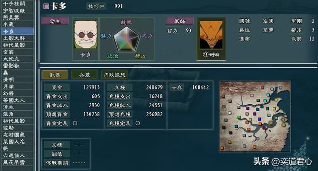 三国志11：火影篇里全员不懂忍术的波之国，依靠钞能力降服了九尾
