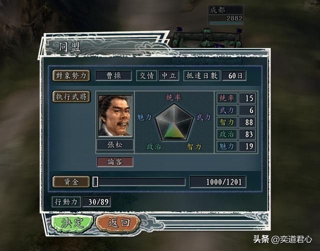 三国志11：张松如果学会论客技能会发生什么？刘备要给刘璋打工了