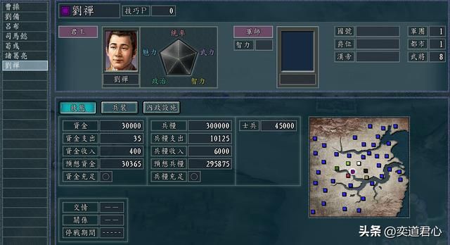 三国志11：盘点五项能力相加还不满100的角色，99%的玩家只知一半