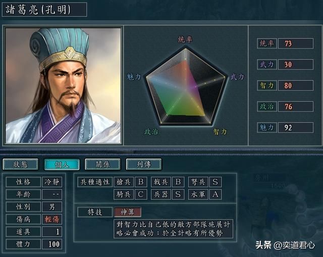 三国志11：冷静性格在舌战里最弱势？挑三个文盲跟诸葛亮比划验证
