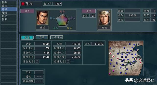 三国志11：孙权千里投马超，不是江东太拥挤，而是西凉更有性价比