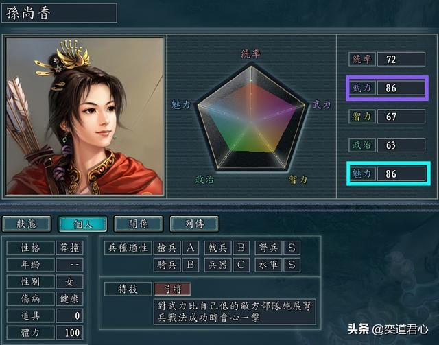 三国志11：武魅双高的角色游戏里共有几位，按照80点为标准是这些