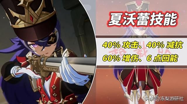 原神：夏沃蕾详细技能已公布！40%雷火减抗确实猛，0命即可用
