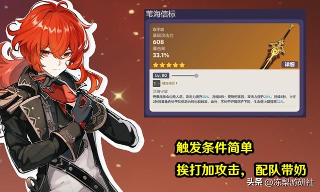 原神：迪卢克武器对比，苇海信标VS其余武器，相对直观的强度对比