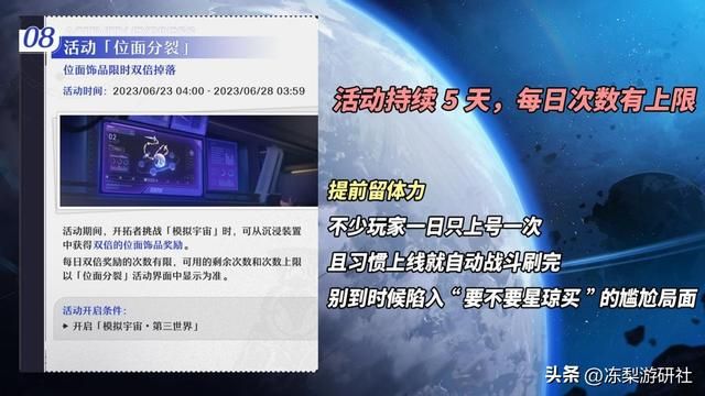 星穹铁道：提前留好体力！双倍遗器饰品即将开启，避免被自己坑了