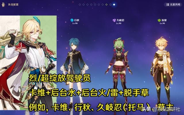 卡维对比妮露优劣势,可以尝试的2种配队,目前来看强度一般