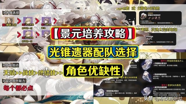 星穹铁道:景元培养攻略,光锥遗器配队选择,角色抽取建议