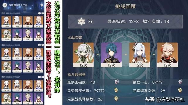 原神：3.7深渊史上最难？三色使徒比想象中菜，草行香班用脚打