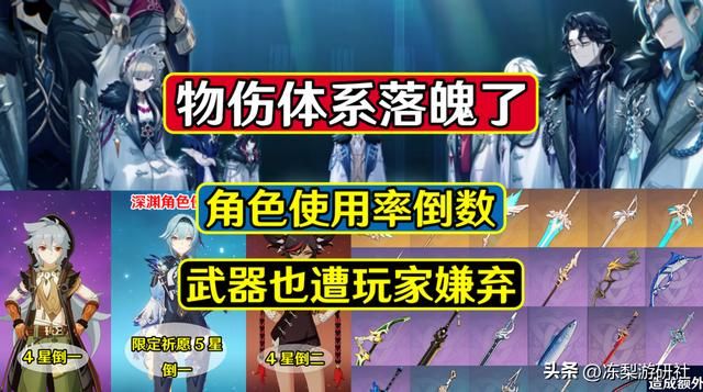 原神:物伤体系已成时代眼泪,深渊使用率垫底,武器也遭玩家嫌弃