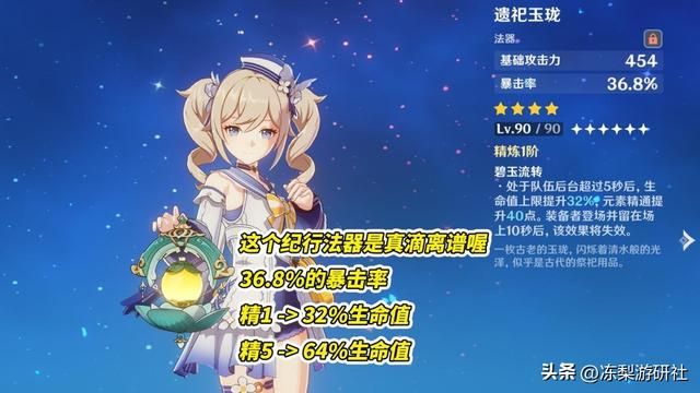 原神：那维莱特分析，圣遗物与武器提前准备，缩短毕业过程